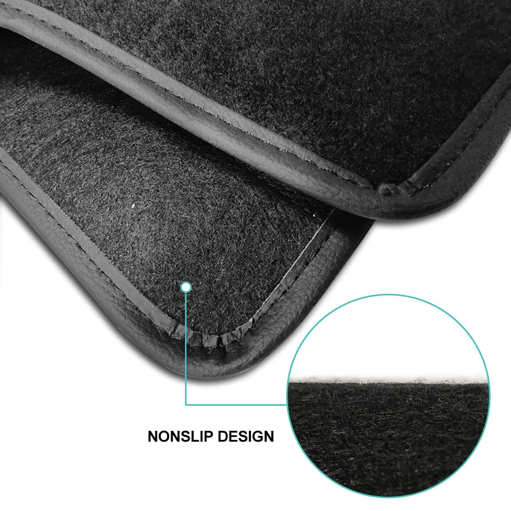 4-Piece Universal Car Floor Mats – Waterproof PU Leather Auto Foot Pad Protectors
