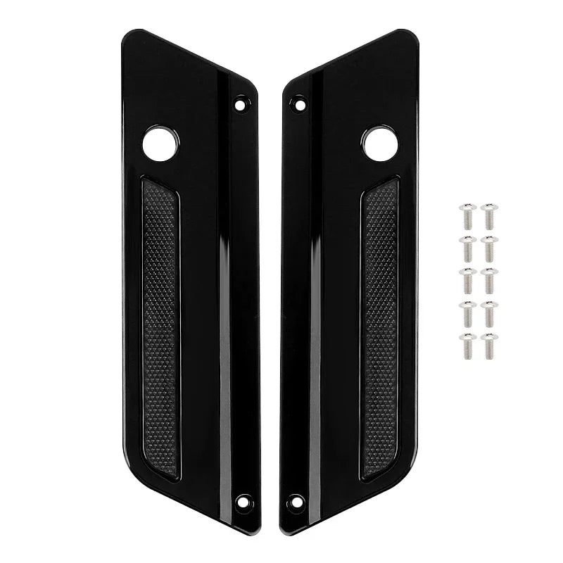 Motorcycle Black Accessories Saddlebag Latch Covers For Harley Touring Electra Street Glide Road King FLH FLT FLHR FLTR 93-13