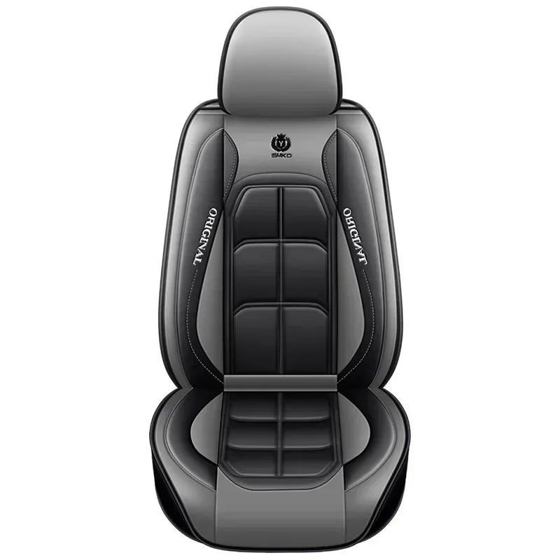 1pc Premium PU Leather Universal Fit Car Seat Cover All-Season Protector Mat with Soft Cushion Full Package Seat Cover
