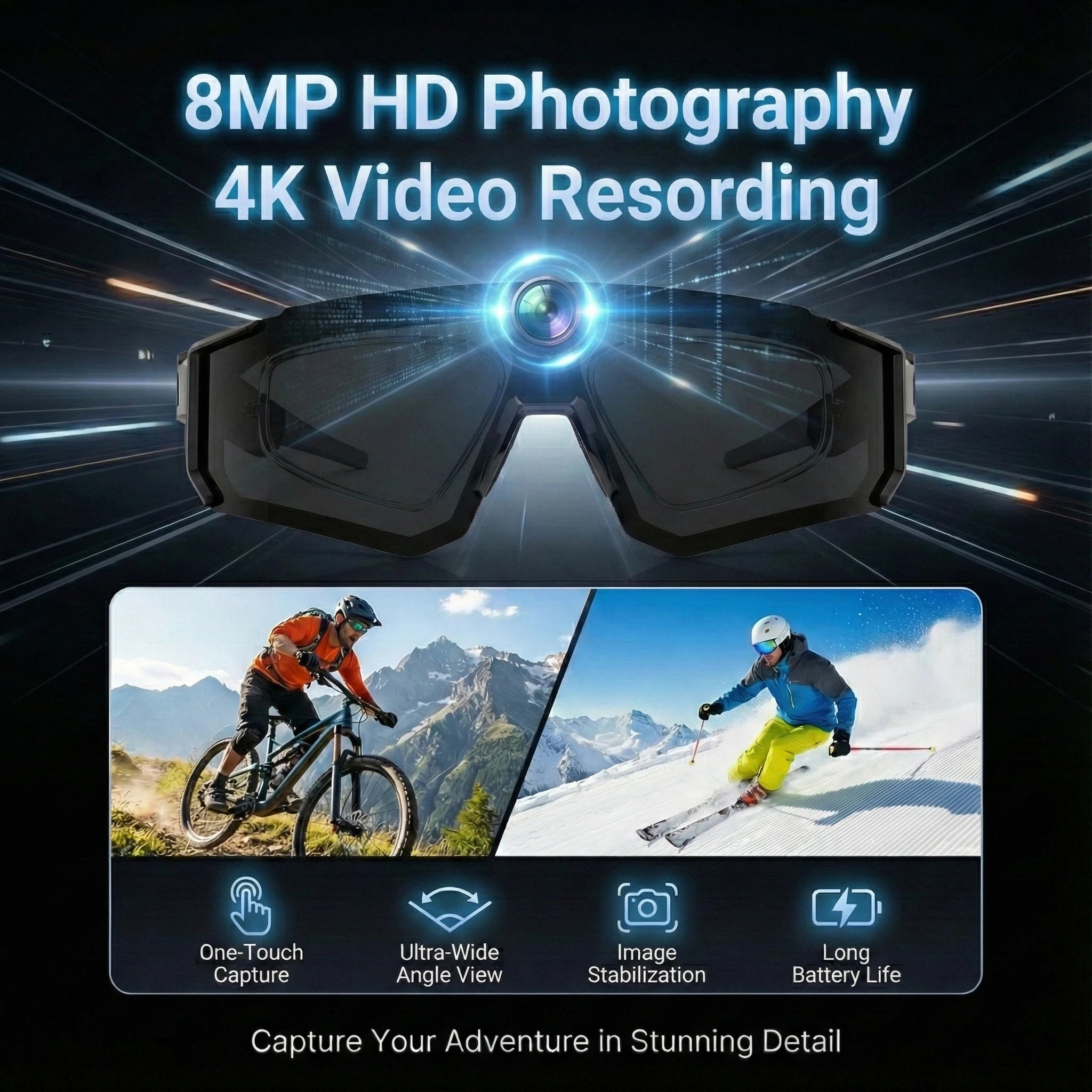 2026 Smart Glasses Men – 800W HD Photo & Video, Bluetooth Call, AI Translation, Anti-Glare