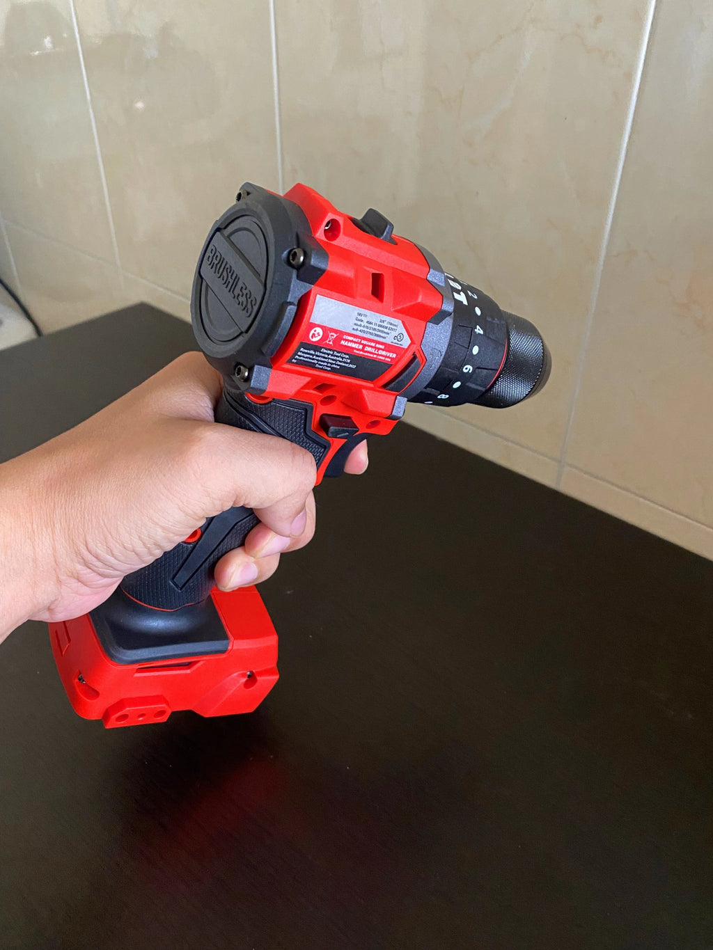 Milwaukee 18V Compatible Brushless Hammer Drill – 150Nm Cordless