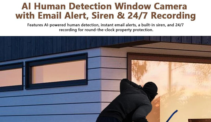 OKAM PRO 5MP Dual-Band WiFi Mini Window Camera, Two-Way Audio Night Vision