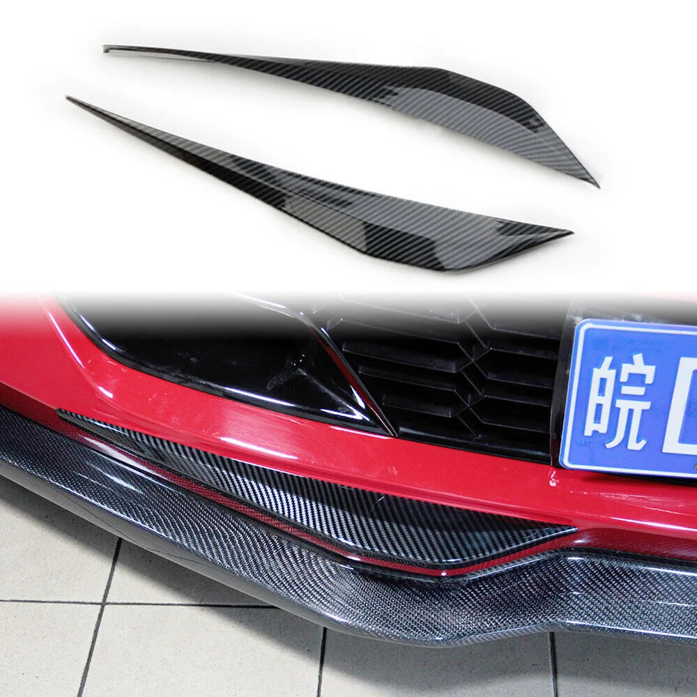 Chevrolet Corvette C7 2014-2018 Carbon Fiber Front Bumper Corner Protector Cover Trim