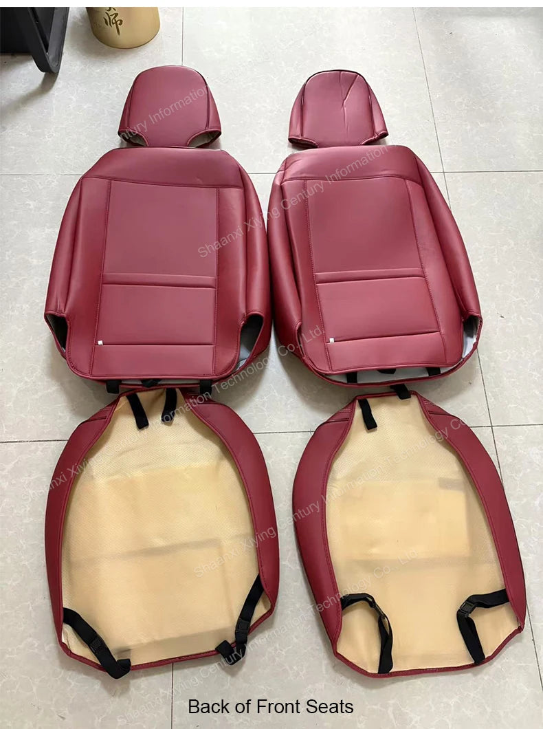 Universal Car Seat Covers Full Covered Durable Nappa Leather Seat Cushion for 90% Sedan SUV  Include Front and Rear Cover