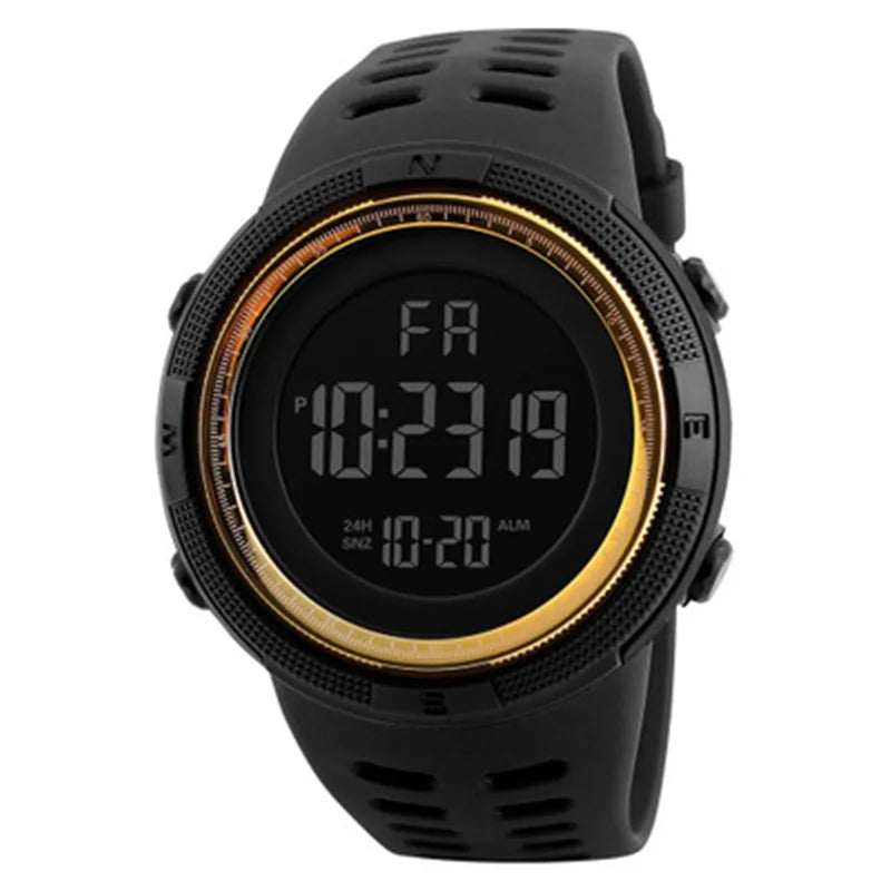 Men's Sport Digital Watch, Big Dial Luminous Waterproof Military Electronic Wristwatch
