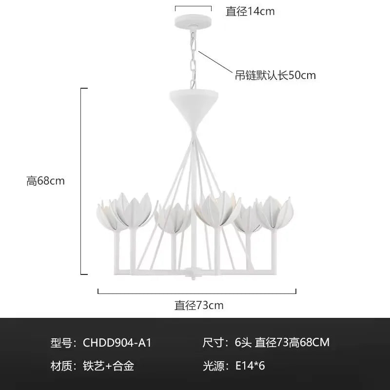 French & American Style Chandelier – Luxury Ceiling Light for Living Room & Staircase