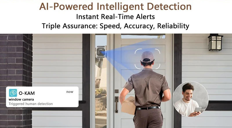 OKAM PRO 5MP Dual-Band WiFi Mini Window Camera, Two-Way Audio Night Vision