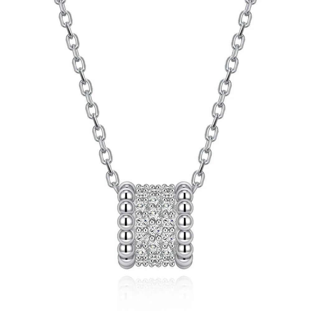 Real Moissanite Necklace for Women 925 Sterling Silver Chain Gemstone D Color VVS1 Lab Diamond Vintage Pendant Jewelry Gifts