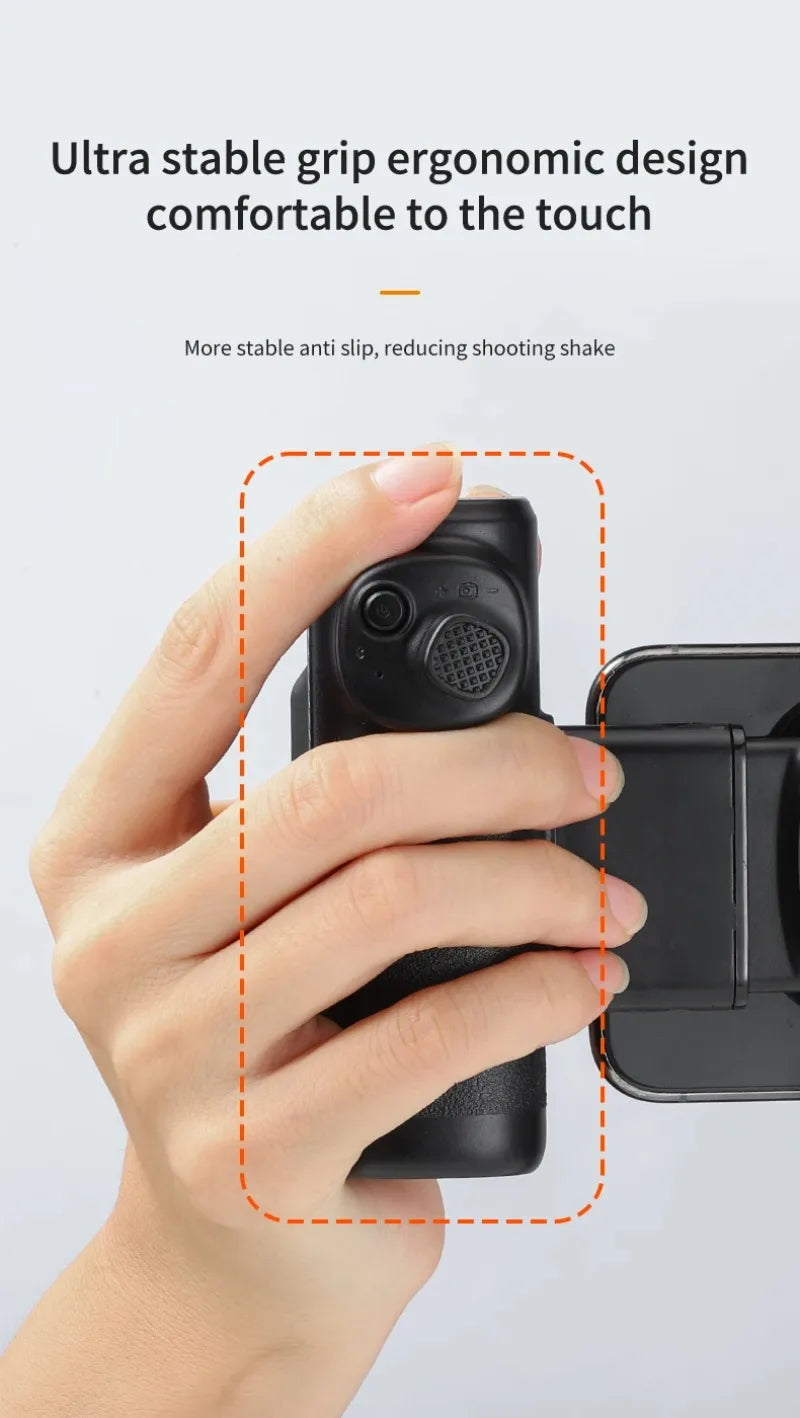 Portable Handle Mobile Camera Assistant with Bluetooth LED Selfie Light Adjustable Angle for Phone Photography Live Streaming