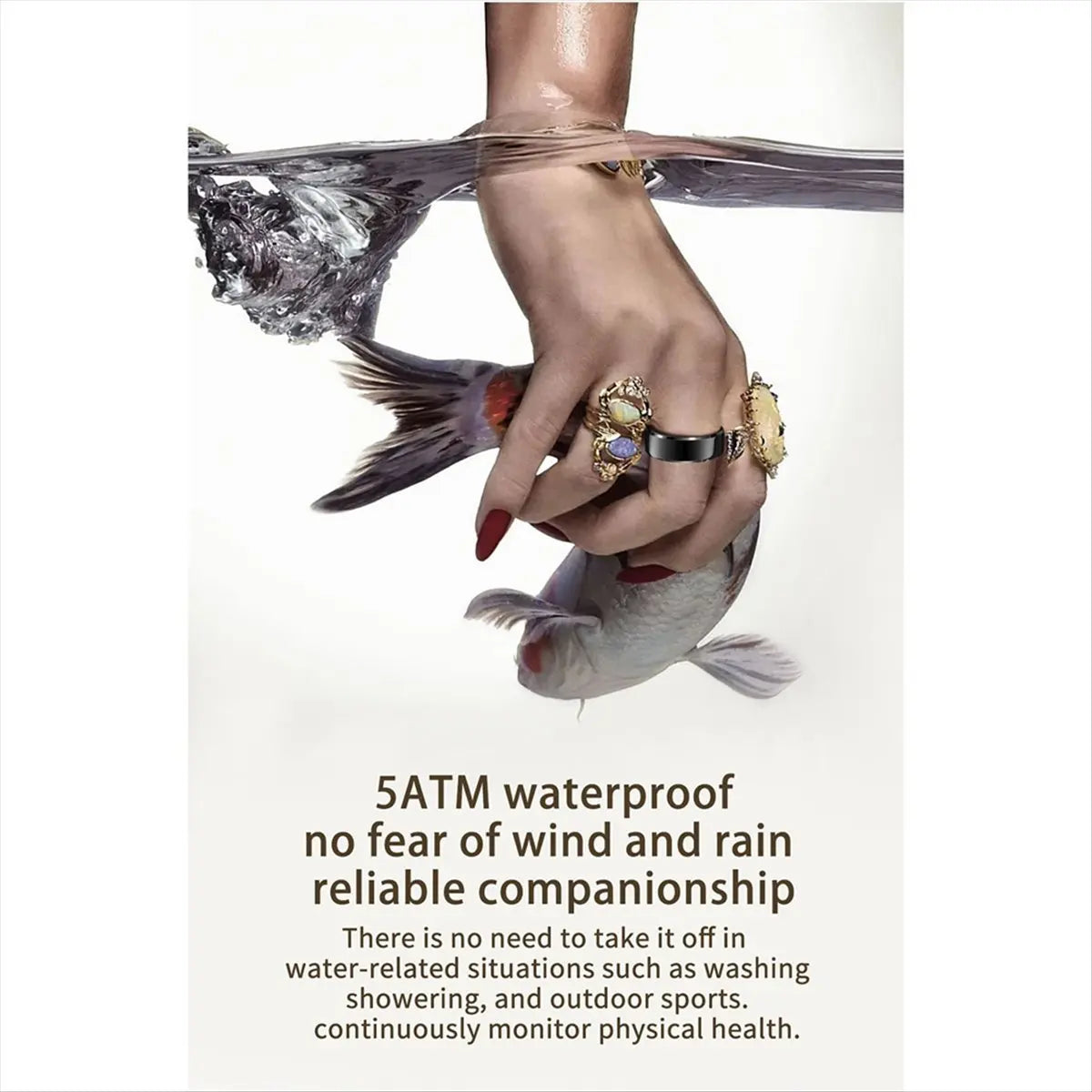 R6 Smart Ring – Health Monitoring, IP68 & 5ATM Waterproof | Multi-Sport | Couple Rings