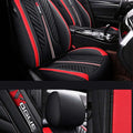 Universal Full Surrounded PU Leather Auto Seat Covers Cushion Set 5-Sits Car SUV