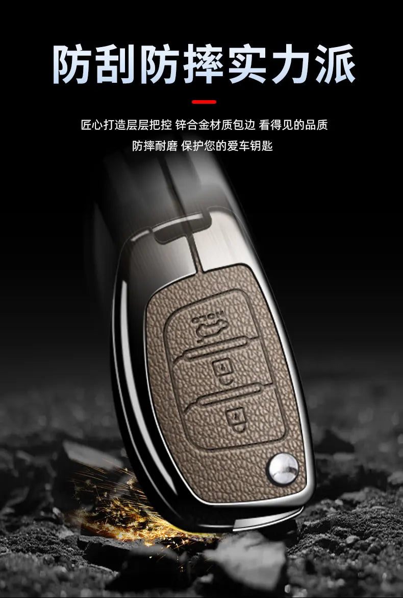 Car Accessories Key Case Cover Holder For Hyundai Creta I20 Tucson Elantra Santa fe 2016 2017 2018 Flip Key Protective