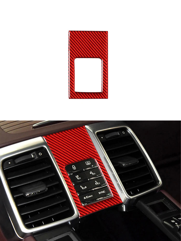 Car Interior Accessories For Porsche Panamera 2010 2011 2012 2013 2014 2015 2016 Carbon Fiber Rear Seat Adjustment Stickers