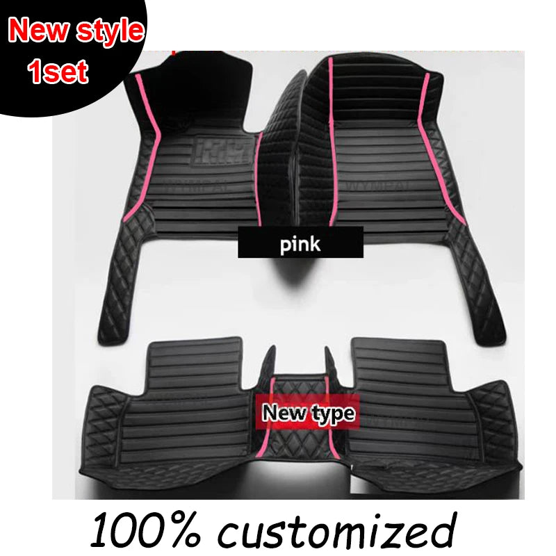 Custom Luxury Leather Car Floor Mats for Hyundai Grand i10 2020-2023 – Full Coverage