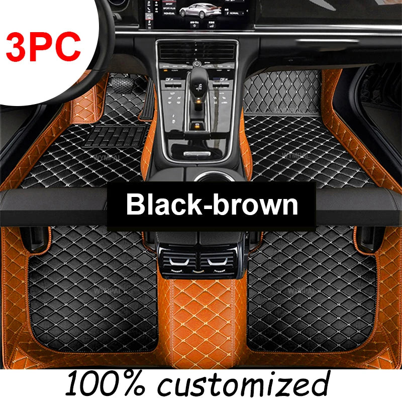 Custom Luxury Leather Car Floor Mats for Hyundai Grand i10 2020-2023 – Full Coverage