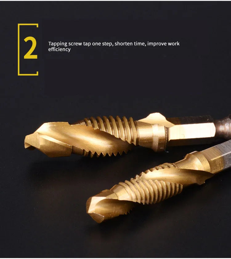 Drill & Tap Set – M3–M10 Hex Shank, HSS Thread Bits