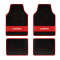 Custom Text Car Floor Mats – Full Set of 4 Front & Rear Universal Carpet