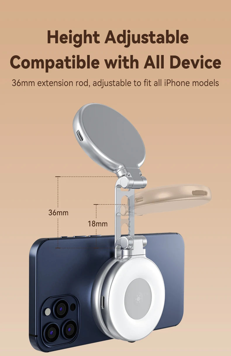 TELESIN Magnetic Phone Grip with Bluetooth Remote – iPhone & Android Compatible