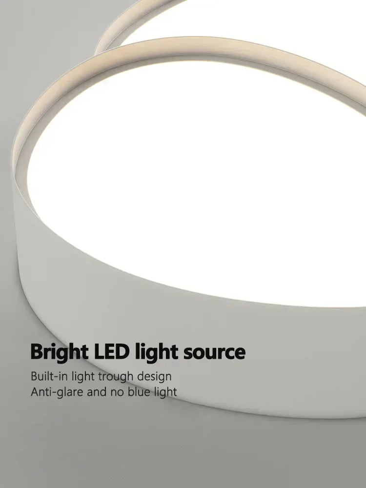 Nordic Cobblestone LED Ceiling Lamp – Creative Iron Light Luxury Bedroom & Living Room Light