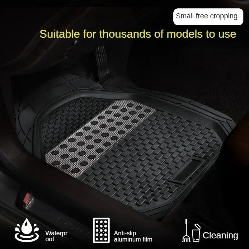 All-Season Universal Rubber Car Floor Mats – Waterproof Carpet Protection for All Vehicles