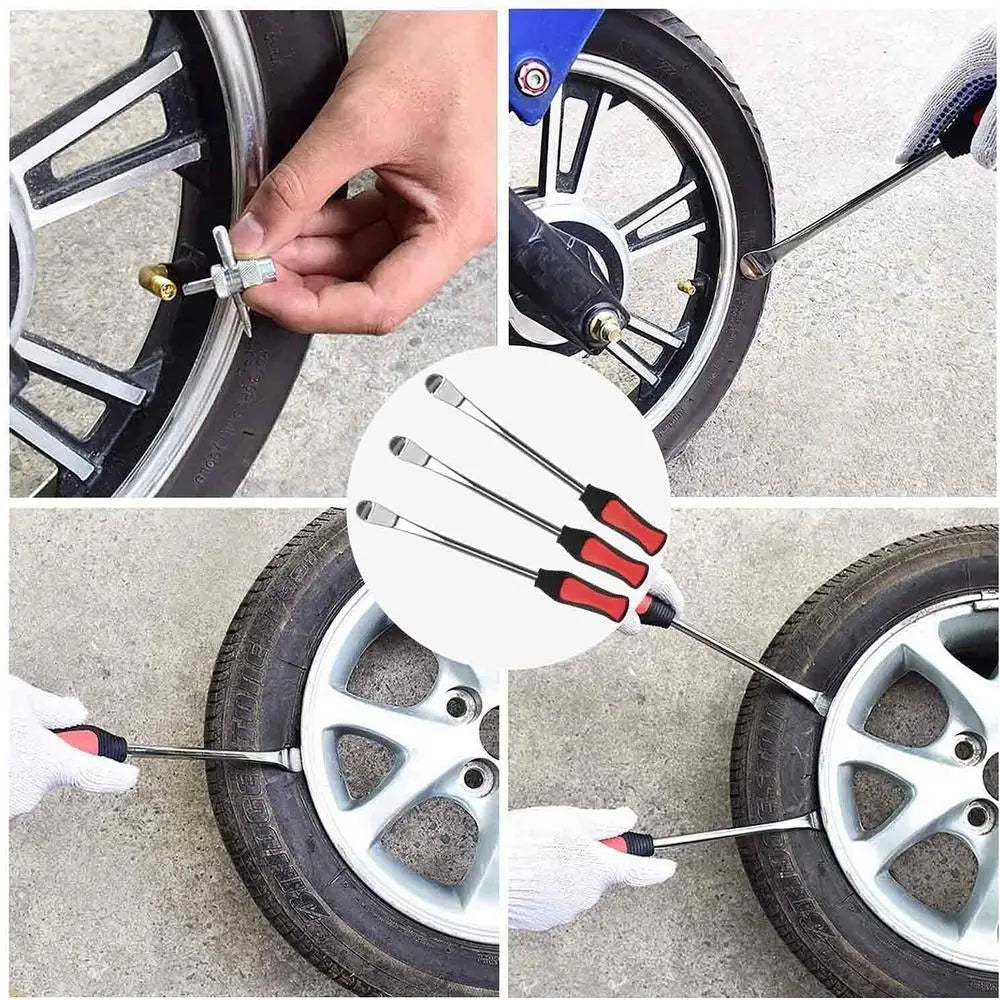Tire Changing Set Auto Spoon Tire Kit Changing Lever Tools Heavy Duty Motorcycle Bike Car Rim Protector Tire Repair Tool 375mm
