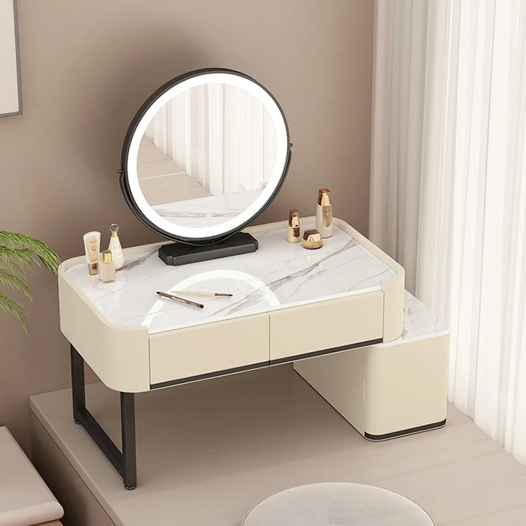 Luxury Dressing Table with Mirror – Makeup Organiser & Storage Shelf