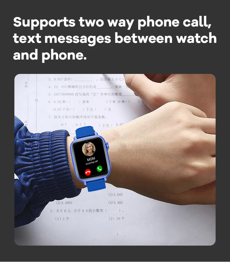 4G Kids Smart Watch – GPS, Video Call, SOS, Camera & Location Tracker