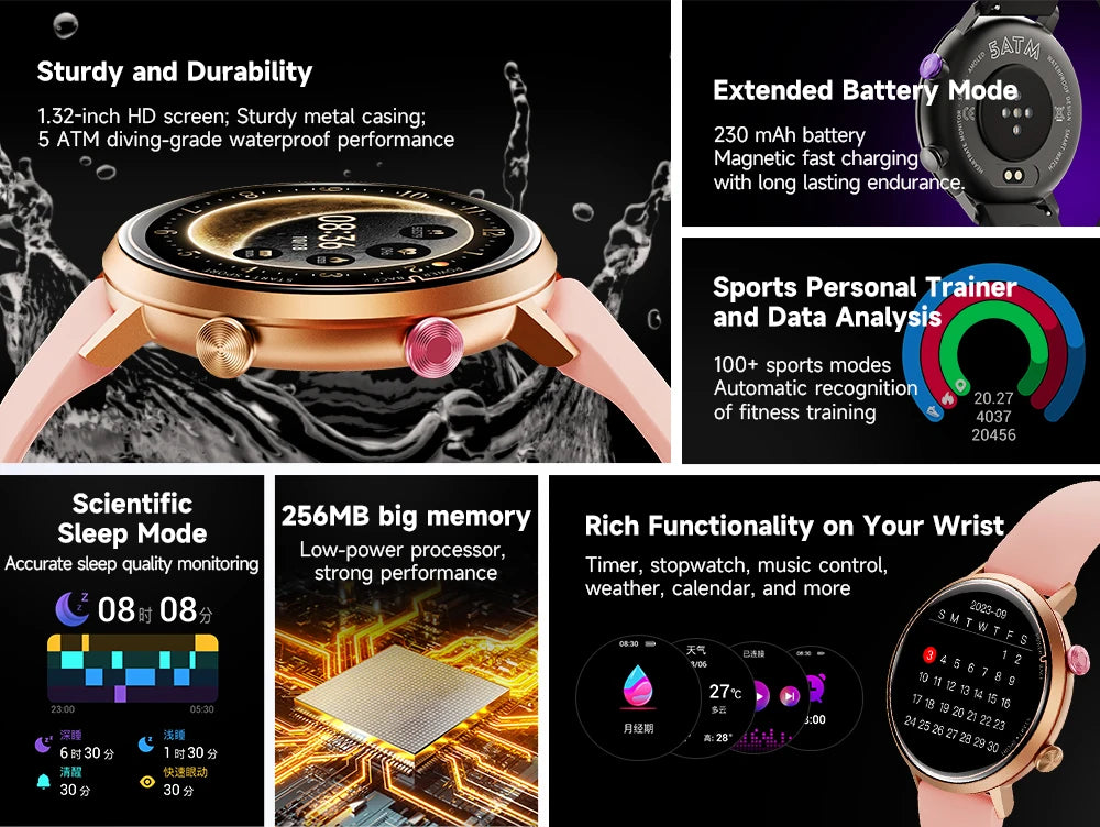 Couples Smart Watch – Matching Pair, Waterproof, Health Monitoring & Notifications