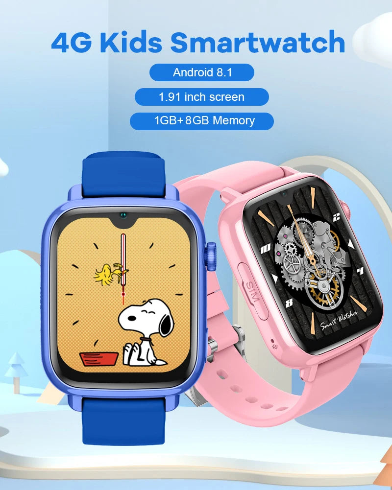 4G Kids Smart Watch – GPS, Video Call, SOS, Camera & Location Tracker
