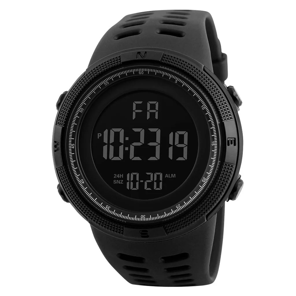 Men's Sport Digital Watch, Big Dial Luminous Waterproof Military Electronic Wristwatch