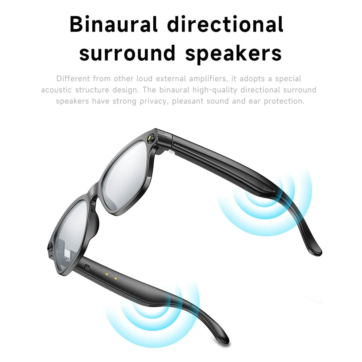 Smart Video Glasses – Myopia Prescription, Anti-Shake Recording, WiFi & Bluetooth