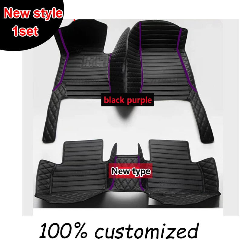 Custom Luxury Leather Car Floor Mats for Hyundai Grand i10 2020-2023 – Full Coverage