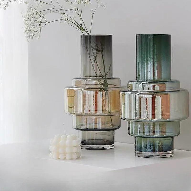 Gradient Geometric Vases – Minimalist Colourful Home Decor Ornaments
