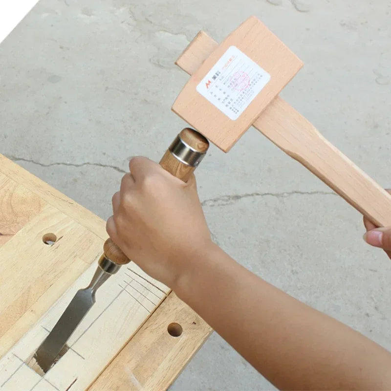 Solid Wood Hammer Professional Carpenter Hammers Multifunction Camping Manual Tool Multi-purpose Woodwork Gavel Hand Tools