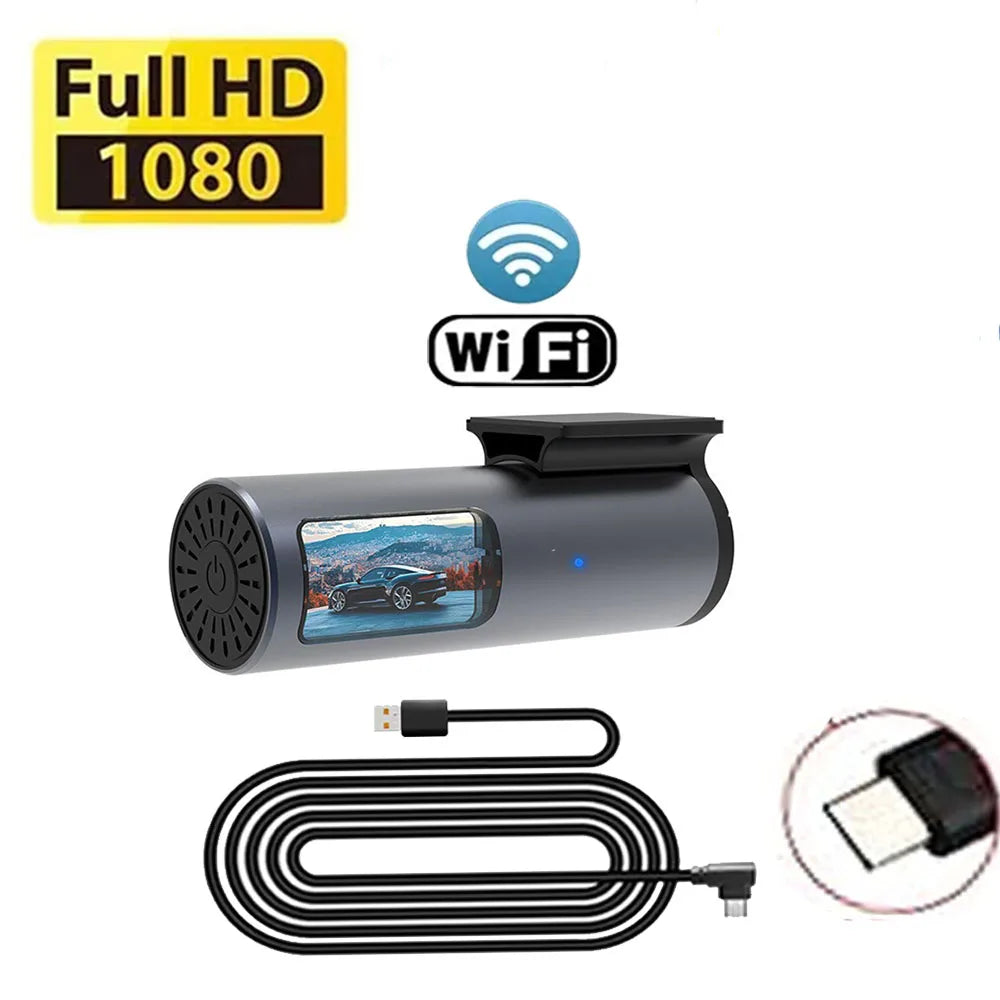 1080P Dash Cam WIFI – Front Camera Black Box 24H Parking Monitor Night Vision