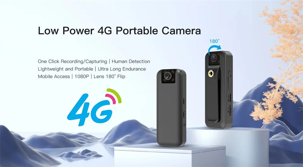 2025 4G Wireless Mini Camera 4K High Definition Phone Remote Video Recorder Worn Police Small Body Cam Night Vision DV Camcorder