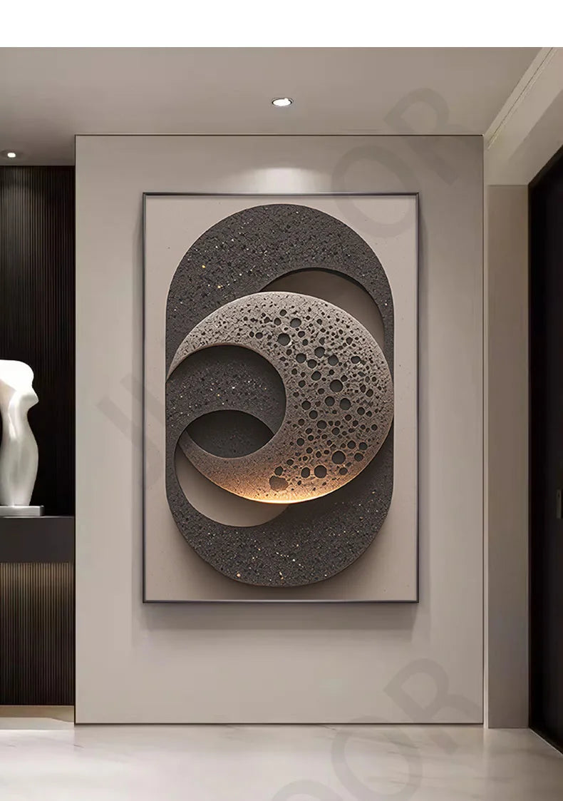 Luxury LED Wall Lamp with Mural – Modern Corridor, Foyer & Living Room Hanging Light