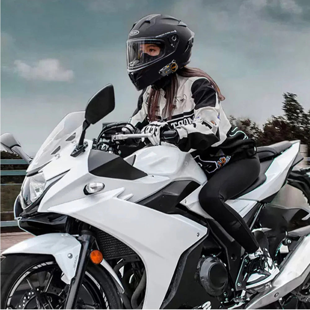 Bluetooth 5.3 Motorcycle Helmet Headset – Waterproof, Hands-Free, MP3