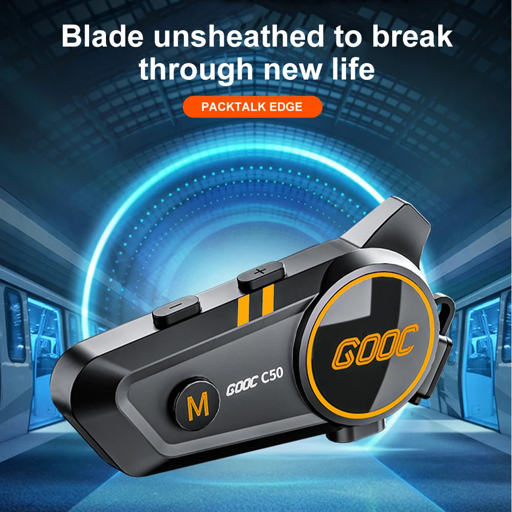 Bluetooth 5.3 Motorcycle Helmet Headset – Waterproof, Hands-Free, MP3