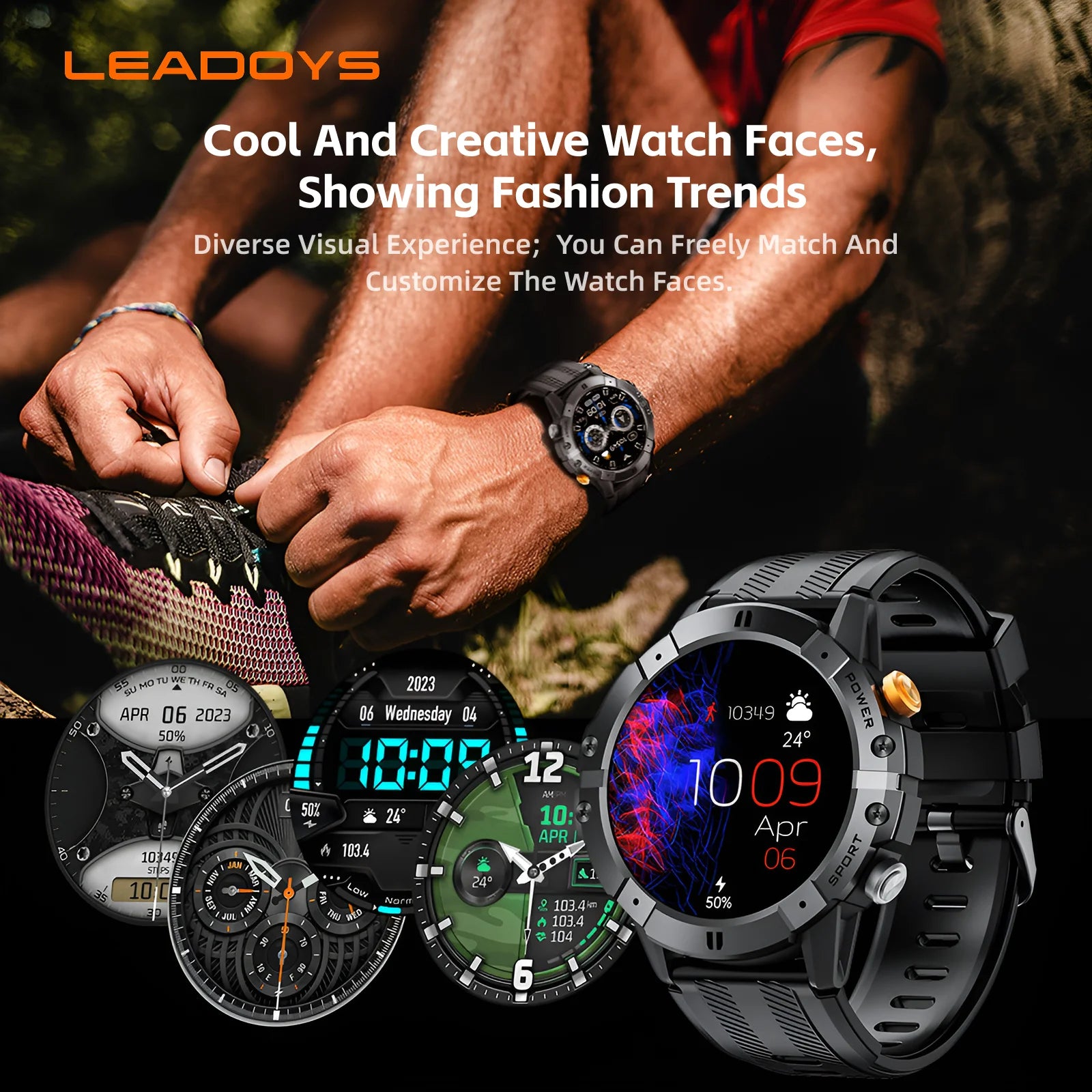 Couples Smart Watch – Matching Pair, Waterproof, Health Monitoring & Notifications