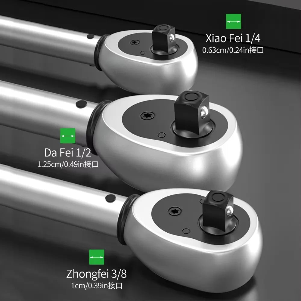 Professional Torque Wrench Set – 2.5-350Nm, 1/4", 3/8" & 1/2" ±3% High Accuracy