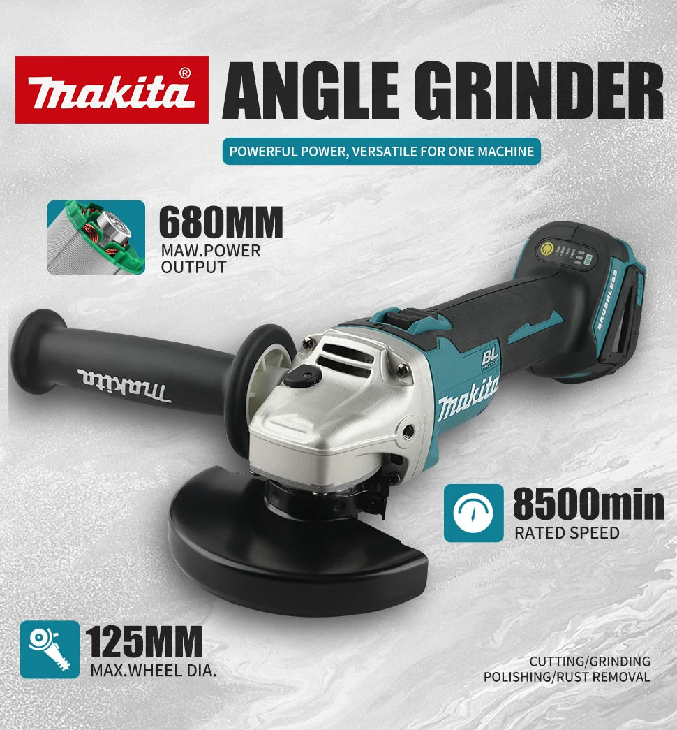 Makita DGA406 Brushless Angle Grinder – 100mm / 125mm