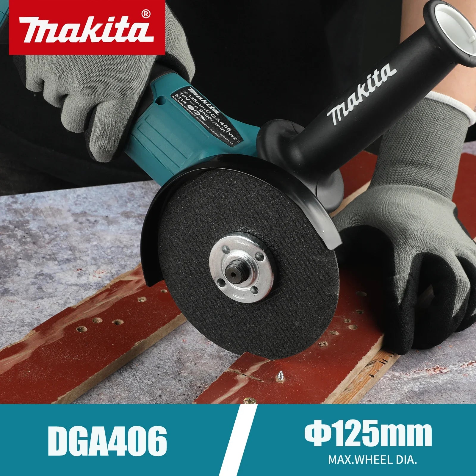 Makita DGA406 Brushless Angle Grinder – 100mm / 125mm