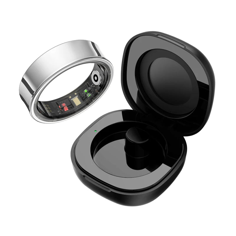 R09 Smart Ring – Heart Rate, Blood Oxygen & Skin Temperature | 5ATM | Charging Case