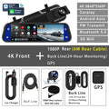 10" Dash Cam 4K CarPlay & Android Auto – 5G WIFI GPS Rearview Mirror DVR