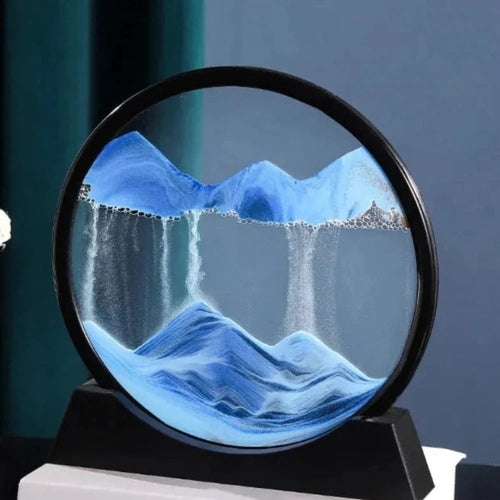 Deep Sea 3D Sand Art Frame – Liquid Motion Sensory Ornament | Home & Office Decor