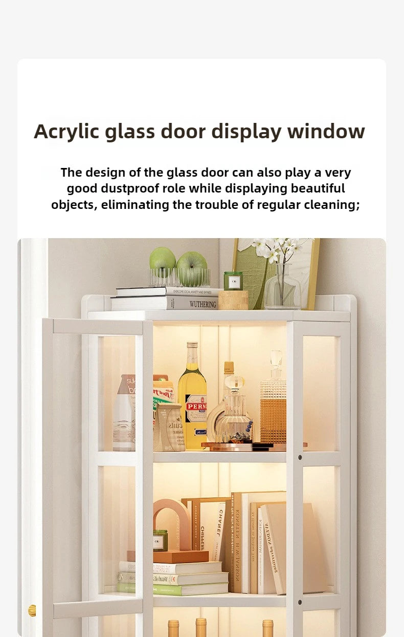 Corner Storage Cabinet – Triangle Wall & Floor Locker for Living Room & Bedroom