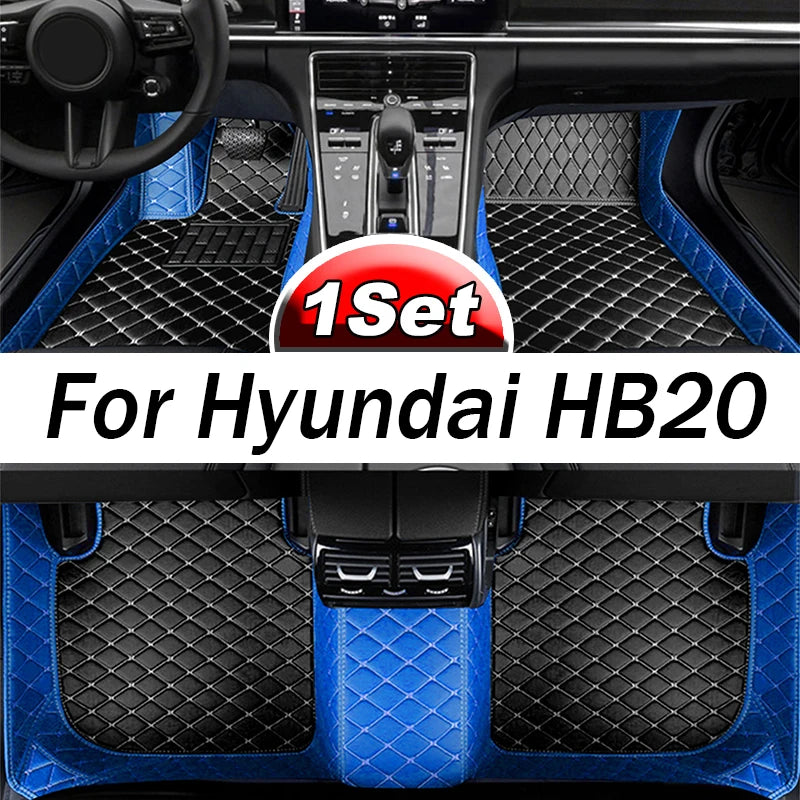 Custom Leather Car Floor Mats for Hyundai HB20 – Full Interior Protection