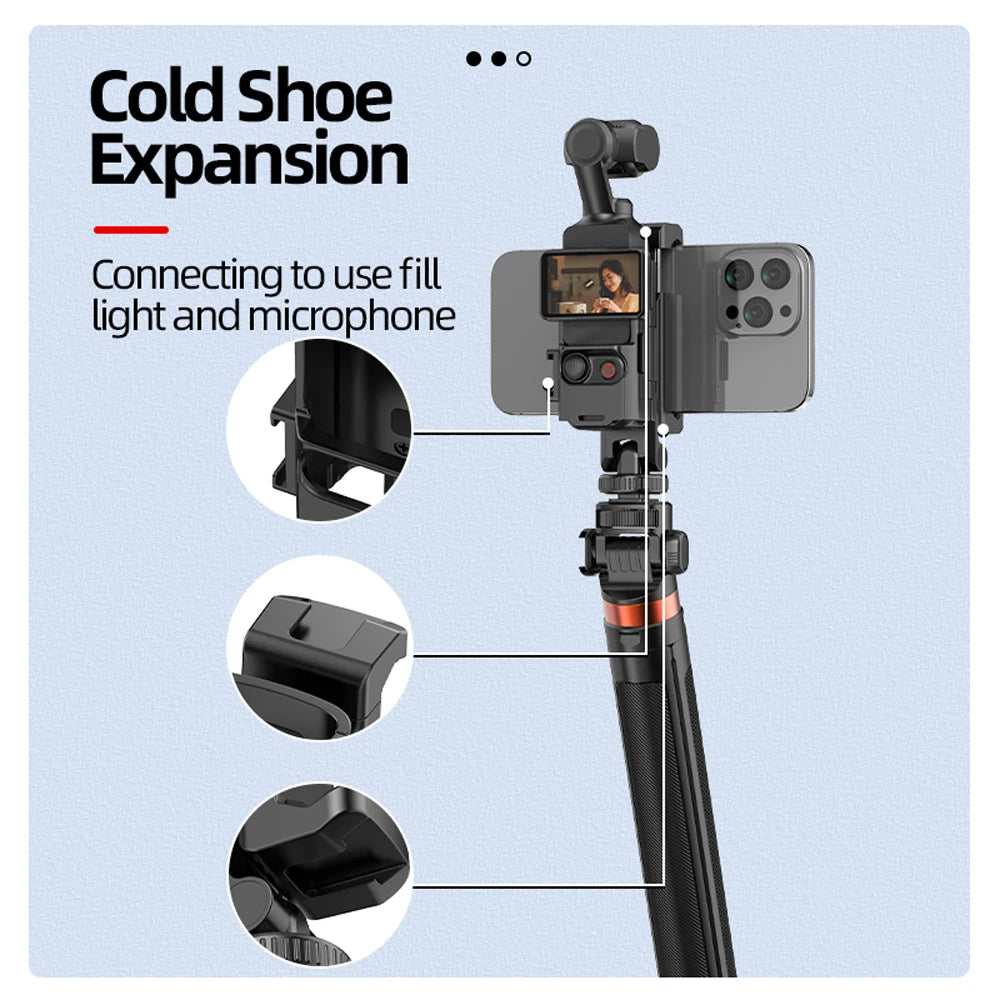 Phone Holder Teleprompter for DJI Pocket 4 3 Camera Live Streaming Bracket Expansion Adapter Frame Photography Accessories