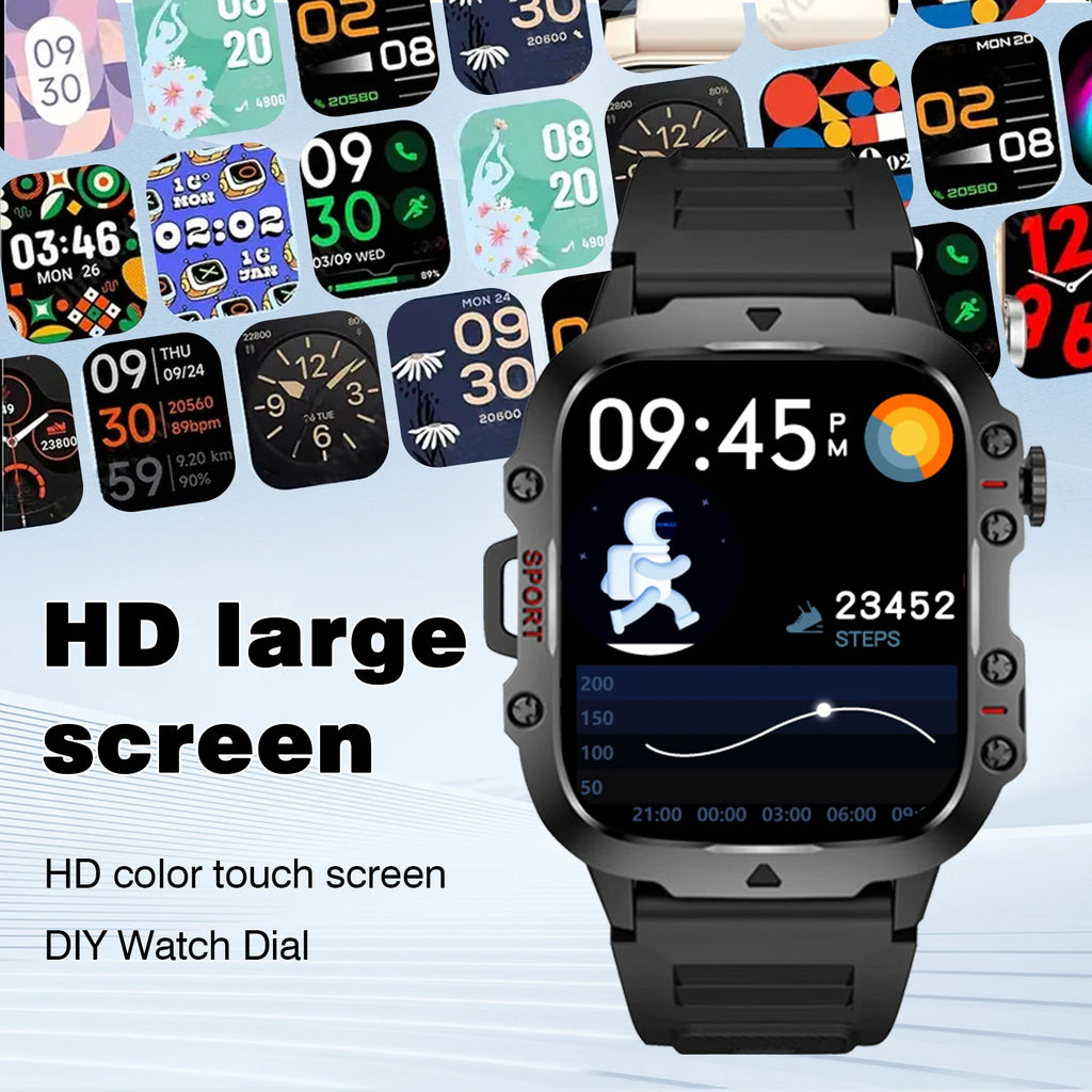 Smart Watch with LED Light – Wireless Calls, Multi-Sport Modes & Custom Wallpaper